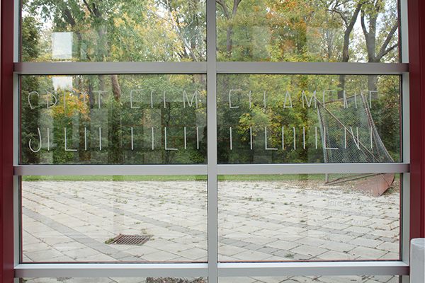 2nd Year MFA Exhibition - Split Film Filament Window Text